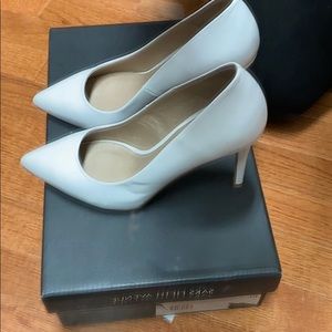 SAKS FIFTH AVENUE Classic White Pumps